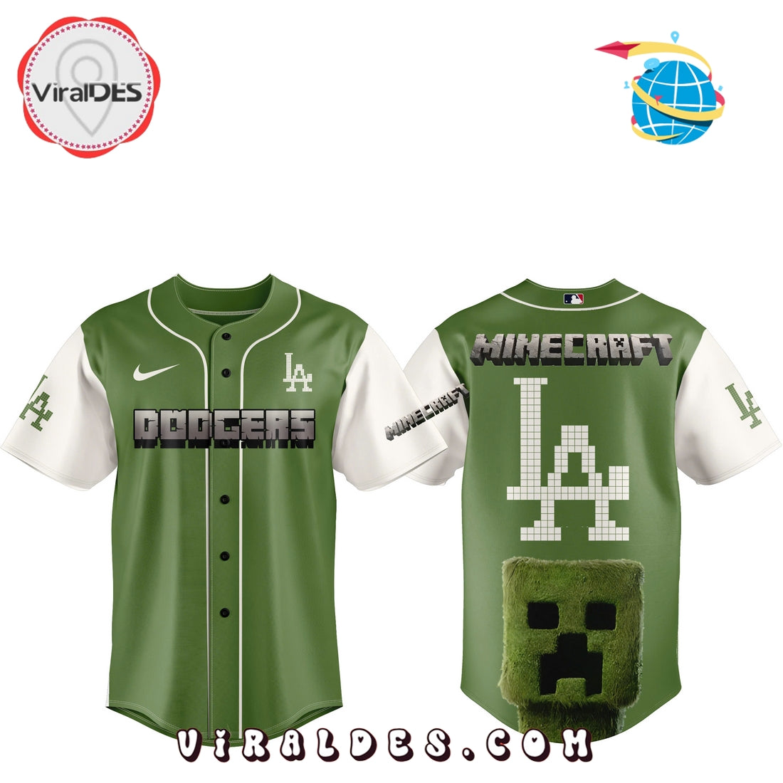 2025 Los Angeles Dodgers x MineCraft Baseball Jersey