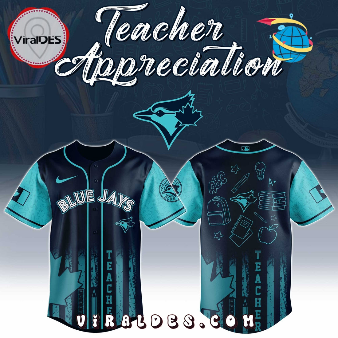 Toronto Blue Jays MLB x Teacher Appreciation Day Baseball Jersey
